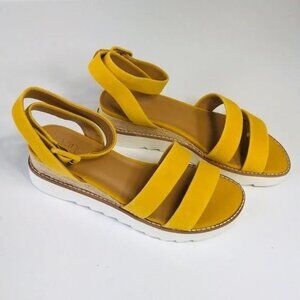 Franco Sarto Connolly Suede Ankle Strap Wedges